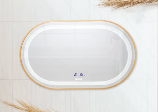Gương LED Aluminum mạ vàng CLG919